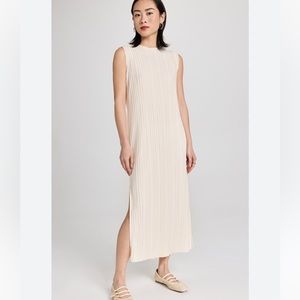 Anine Bing Melanie Pleated Dress Ivory